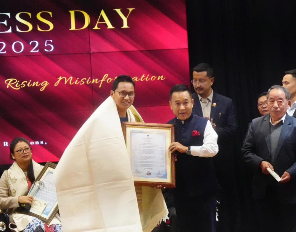 Amber Gurung was awarded the Y.N. Bhandari Excellence Award