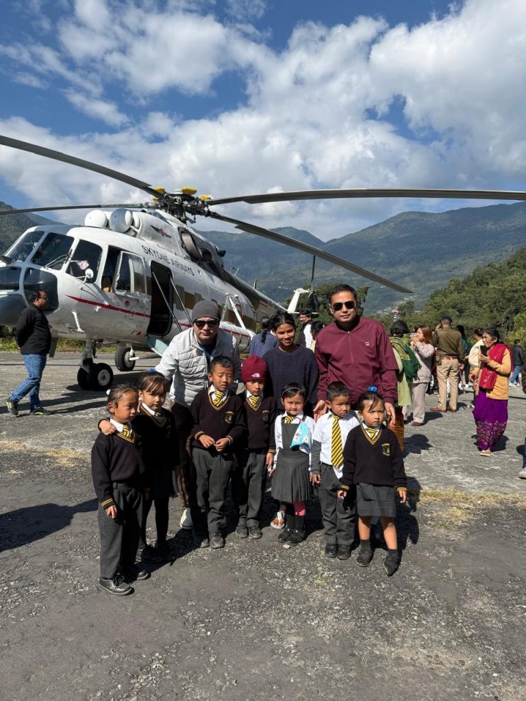 Test landing of helicopter successful in Sorang district