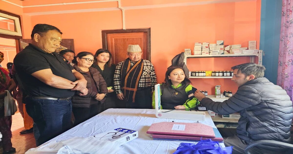MLA Pamin Lepcha inaugurates health post in Lasing village