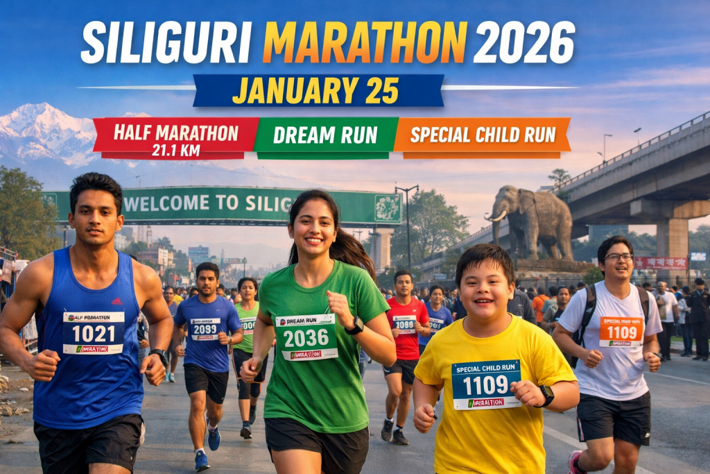 The Siliguri Marathon will be held on January 25, 2026.