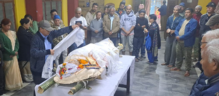 साहित्यकार एवं समाजसेवी चन्द्र शर्मको अन्तिम संस्कार सम्पन्न