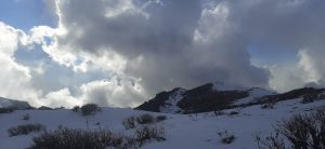 mild earthquake tremor, the weather changed and the cold increased