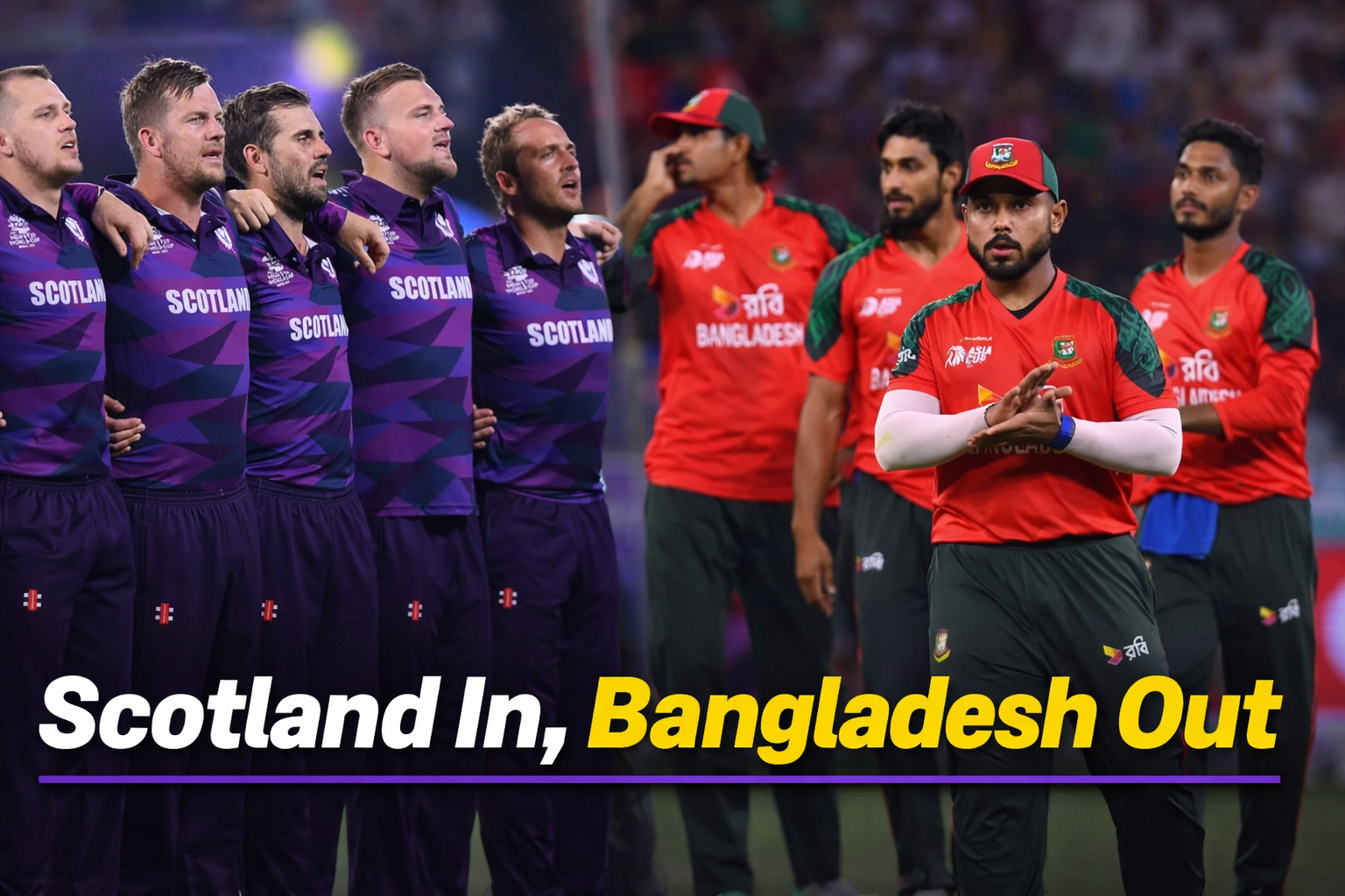 Read more about the article T20 विश्वकप 2026 मा बांग्लादेशको बदली स्कटल्याण्ड आउने