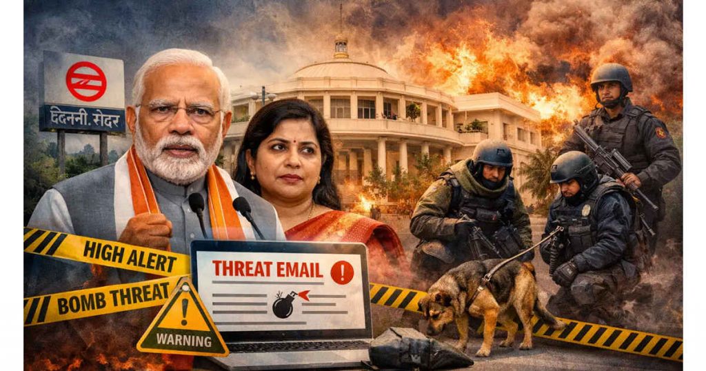 Bomb threat via email Delhi