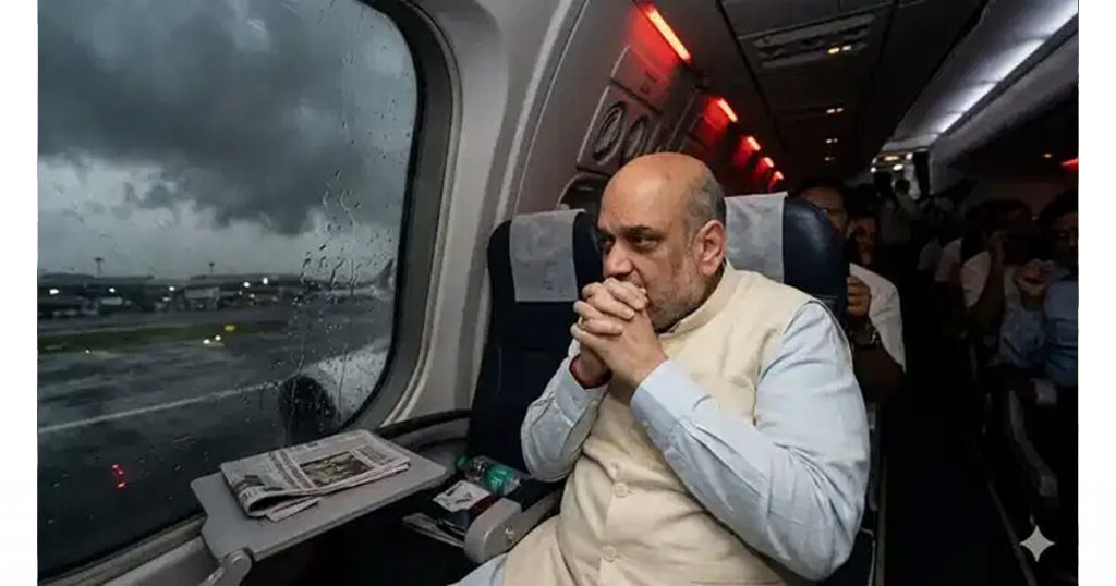 Amit Shah flight stuck kolkata