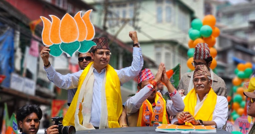 Raju Bista campaign Kalimpong