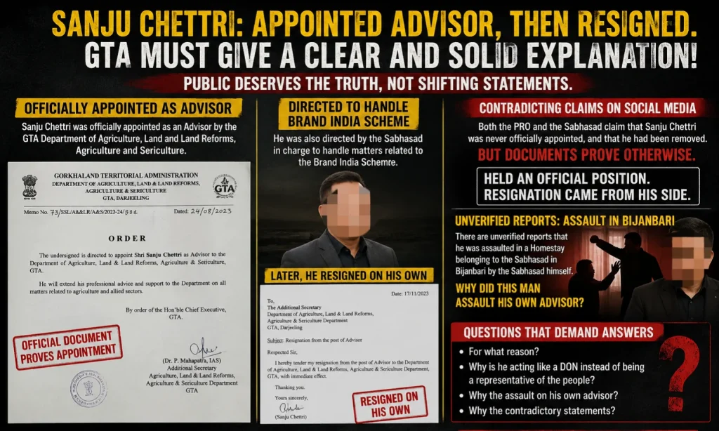 Sanju Chettri advisor appoinment