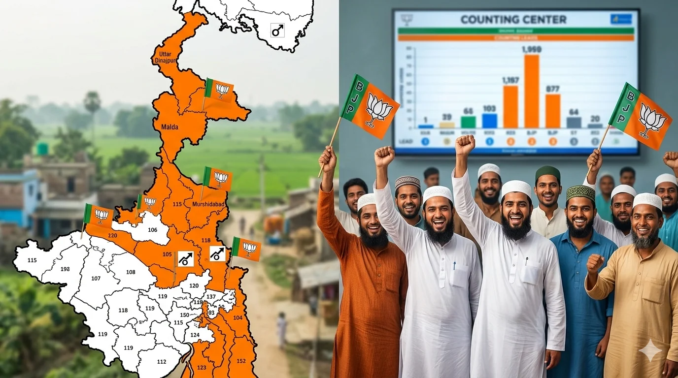 Read more about the article पश्चिम बंगाल विधानसभा चुनावमा मुस्लिम क्षेत्रहरूमा भाजपाको अग्रता
