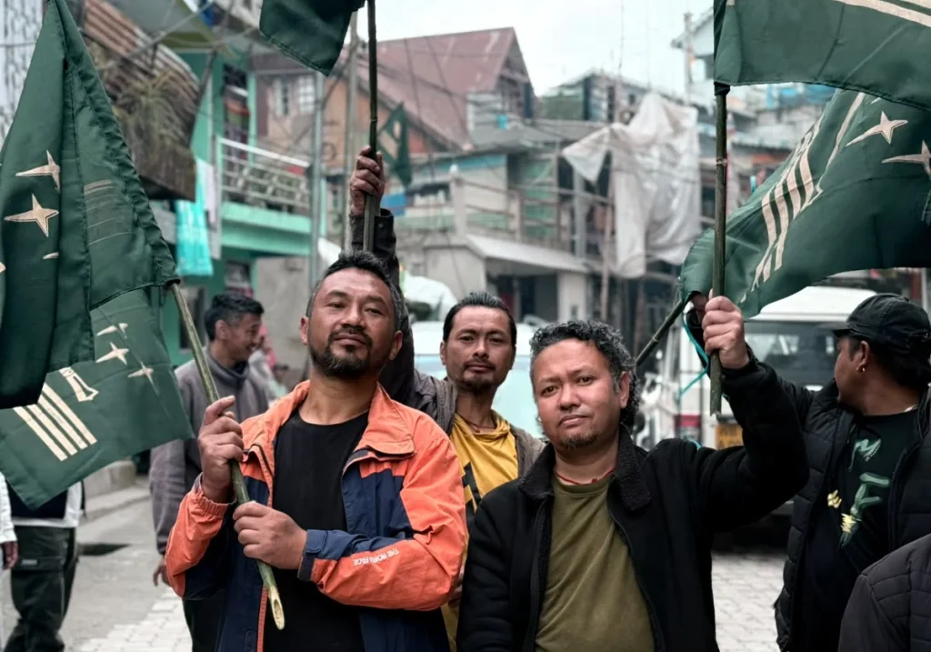 GNLF Green Flag Campaign Darjeeling