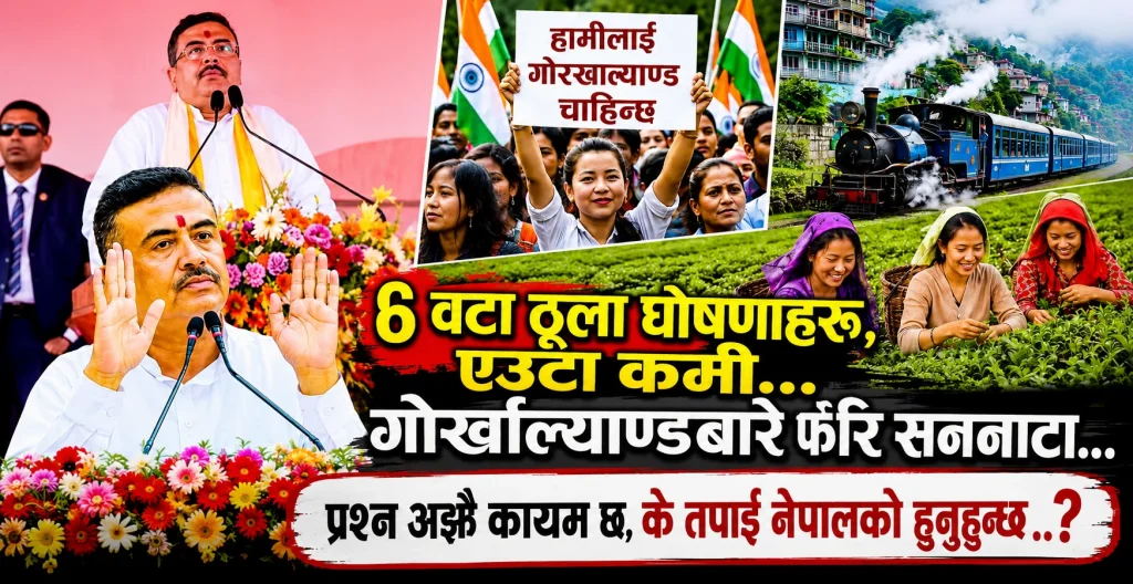 Gorkhaland demand silence DS Gurung opinion Suvendu Adhikari Darjeeling hills identity Gorkha Indian 2026