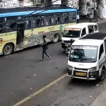 एनबीएसटीसी बस फ्लाइओभरको खम्बामा ठोक्कियो, एक पैदलयात्रीको मृत्यु