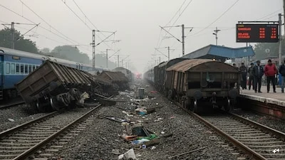 गाजियाबाद–नयाँ दिल्ली रेलखण्डमा मालगाडीका ६ डिब्बा पटरीबाट उत्रिँदा रेल सेवा प्रभावित