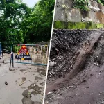 मिरिकको जिरो गोलाईदेखि बुङकुलुङ जोड्ने सडक धस्किएपछि आवागमन ठप्